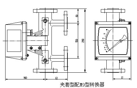 金屬管轉(zhuǎn)子流量計(jì)外形尺寸圖